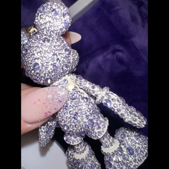 Disney Baublebar Purple Keychain Mickey (Missing a Stone) - Picture 5 of 5